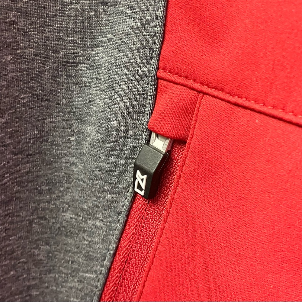 NWT Cutter & Buck CB WeatherTec Windbreaker Full Zip Jacket Mens Medium Red Gray - Picture 6 of 13